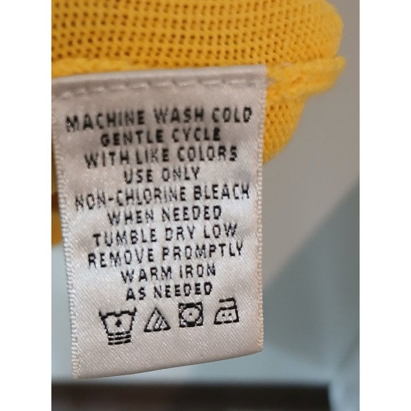 Evan Picone Women Yellow Button Front Cardigan Sweater Knit Top Size 2X - Picture 4 of 4